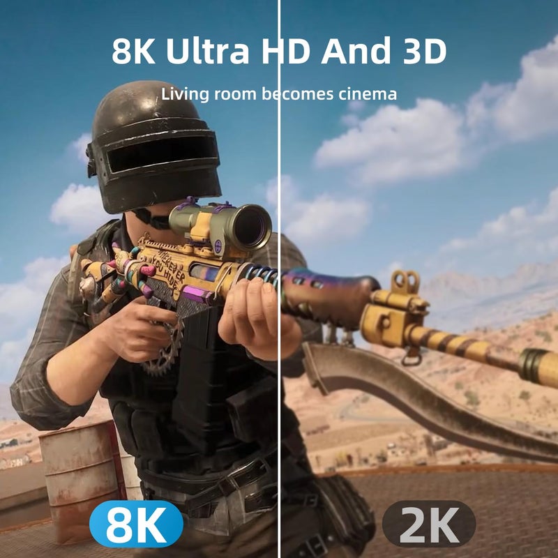 looyotul 8K DisplayPort Cable,DP 1.4 Cable 30ft(8K@60Hz,4K@144Hz,2K@240Hz) Support 32.4Gbps,Gold Plated Connector,High Refresh Rate for Gaming Monitor,HDR,FreeSync G-Sync,Graphics Card,PC - Image 5
